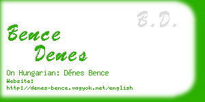 bence denes business card